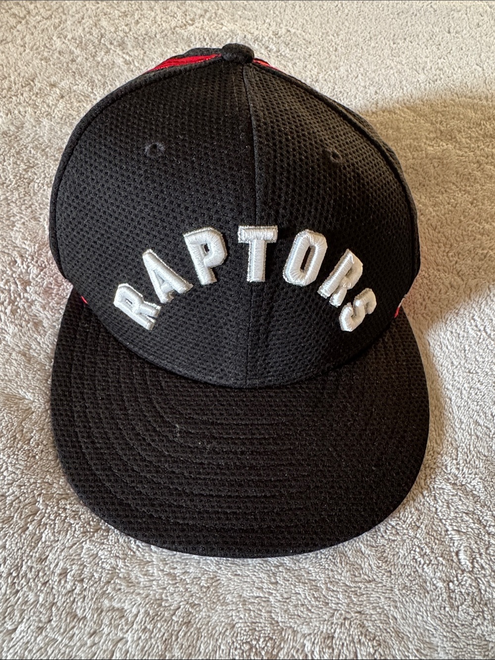 New Era 9FIFTY Toronto Raptors Snapback Hat Black Red NBA Adjustable Cap